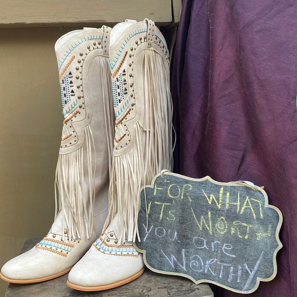 LEOSOXS Shoes - 267-You Are Magnificent ❤️ Fringe Festival Boots